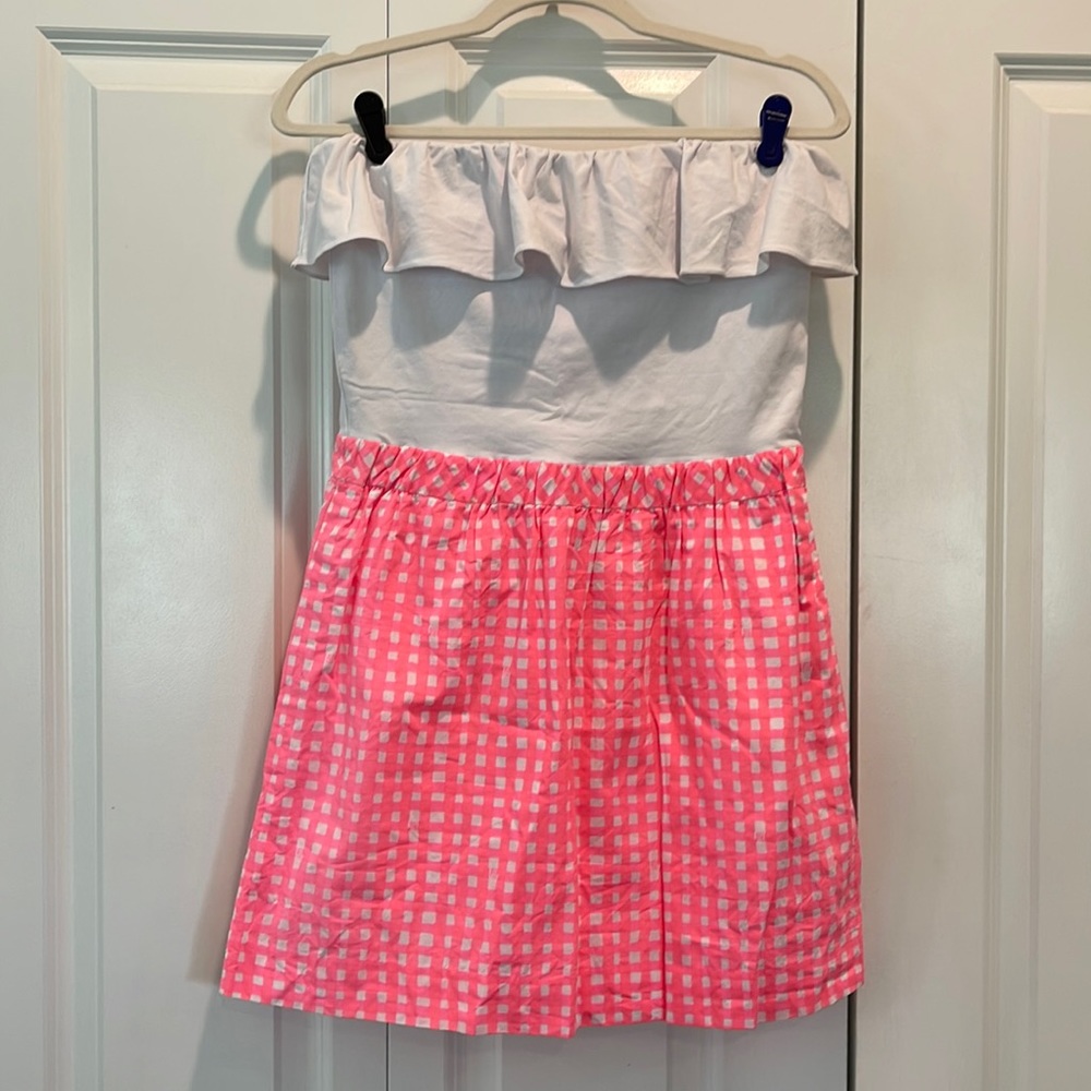 Lilly Pulitzer strapless dress with pockets size medium